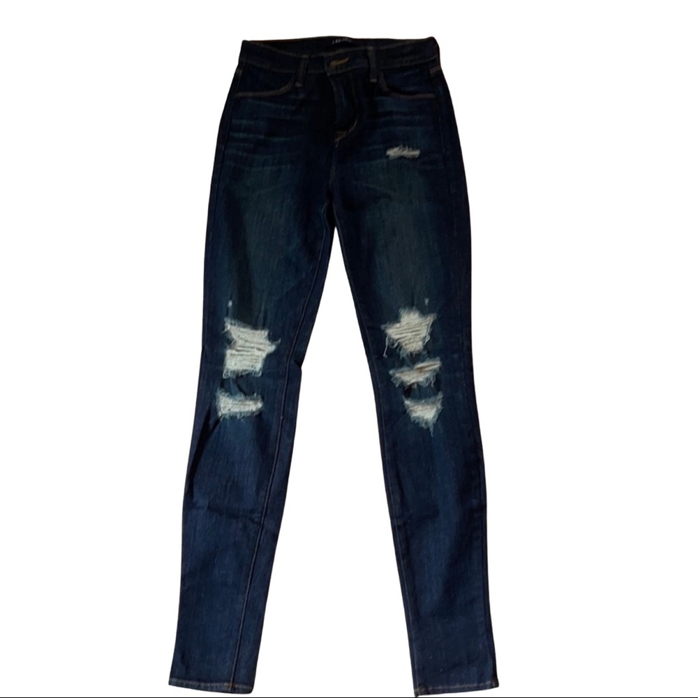 J Brand high waisted ripped jeans